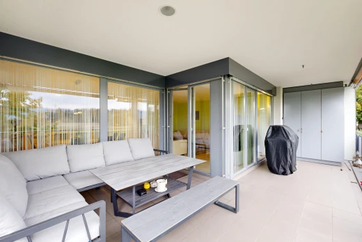 terrace with a grill