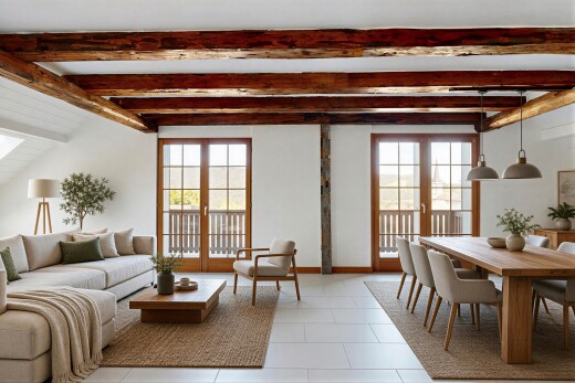 salon / salle à manger avec inside property, lumière naturelle, natural light, cloison sèche, et drywall