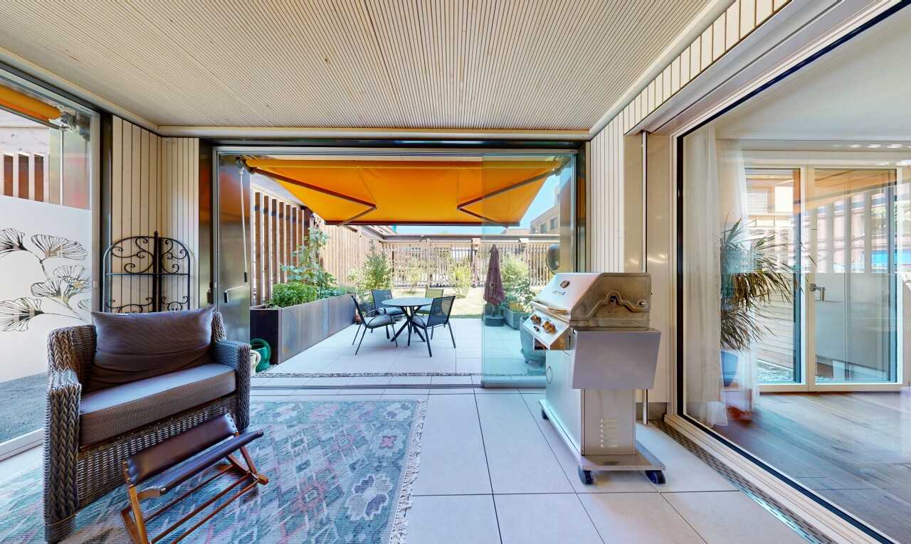 terrasse mit grill und terrasse