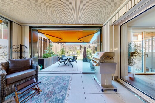 terrasse mit grill und terrasse
