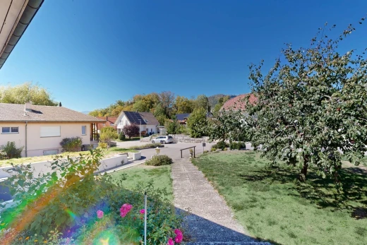 garten mit from property, view focus, day time, und wohngebietblick