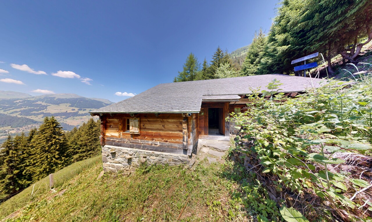 façade avec mountain view, vue sur la montagne, day time, bardage en bois, et bardage horizontal