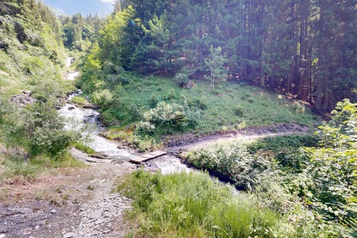 jardin avec day time, creek / stream view, forest view, vue sur la forêt, et water view