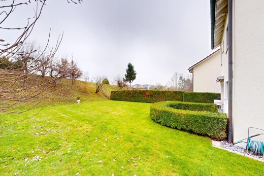 garten mit rasen, overcast, und from property