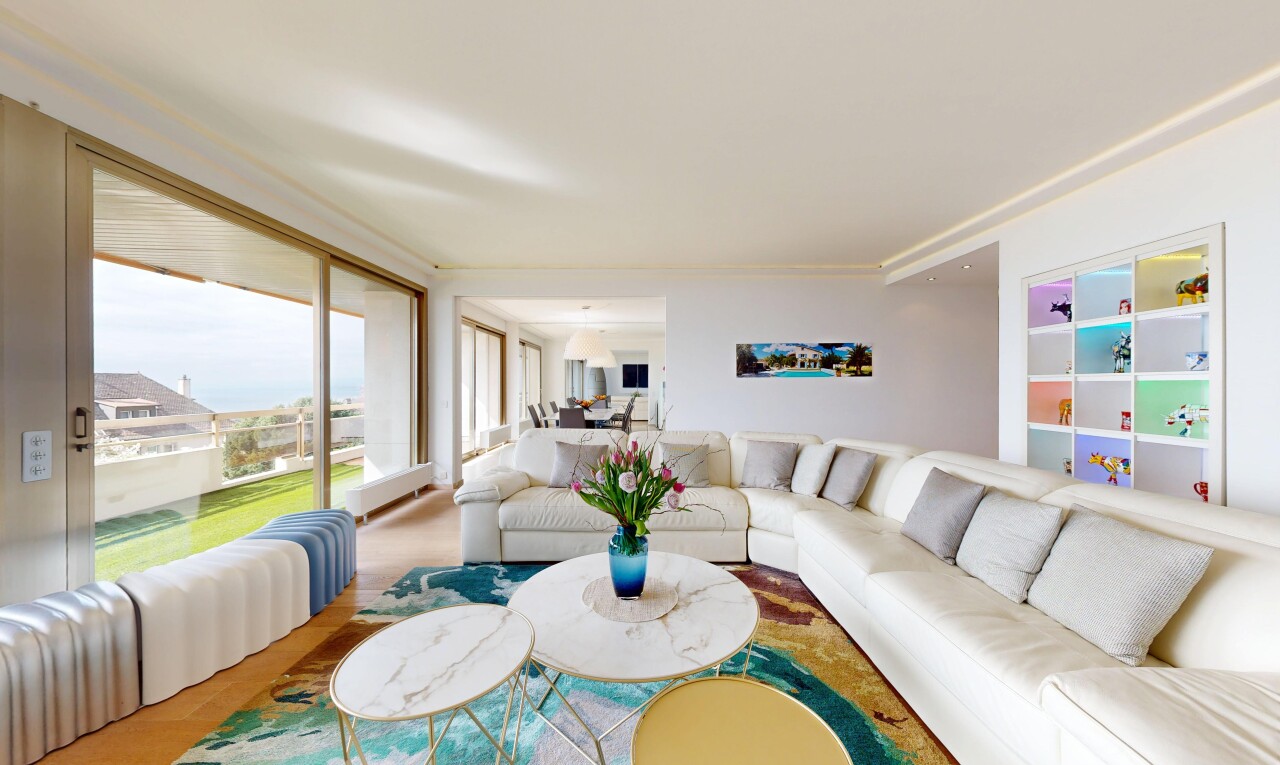 living area with wood finished floors