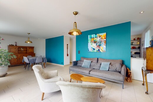 view of living / dining area