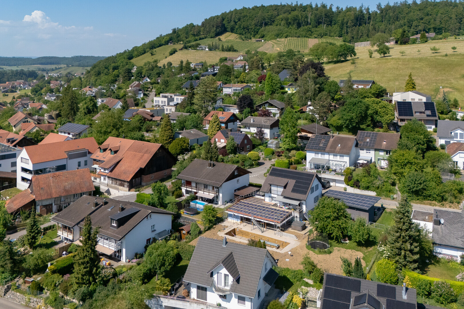 außenansicht mit day time und aerial view