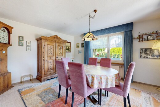 dining space with baseboards