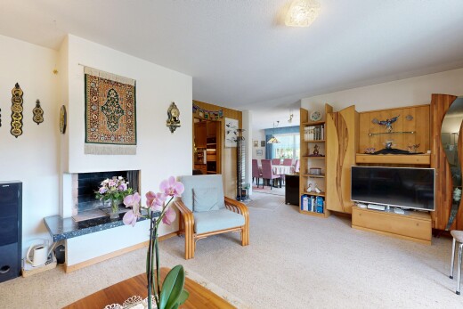 wohnzimmer mit drywall, gipskartonwand, inside property, fernseher, und kamin