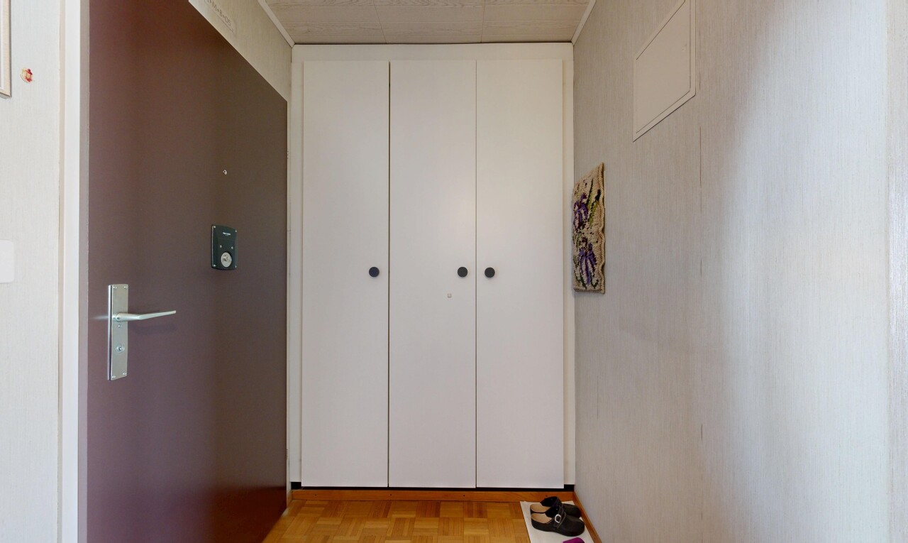 halle / korridor mit parquet floor, light floor, inside property, holzfußboden, und wood finish floor