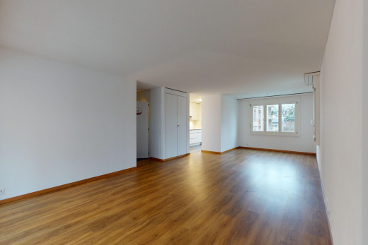 leerer raum mit natürliches licht und parkettboden