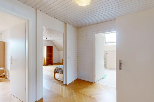 halle / korridor mit parquet floor, inside property, natürliches licht, und natural light