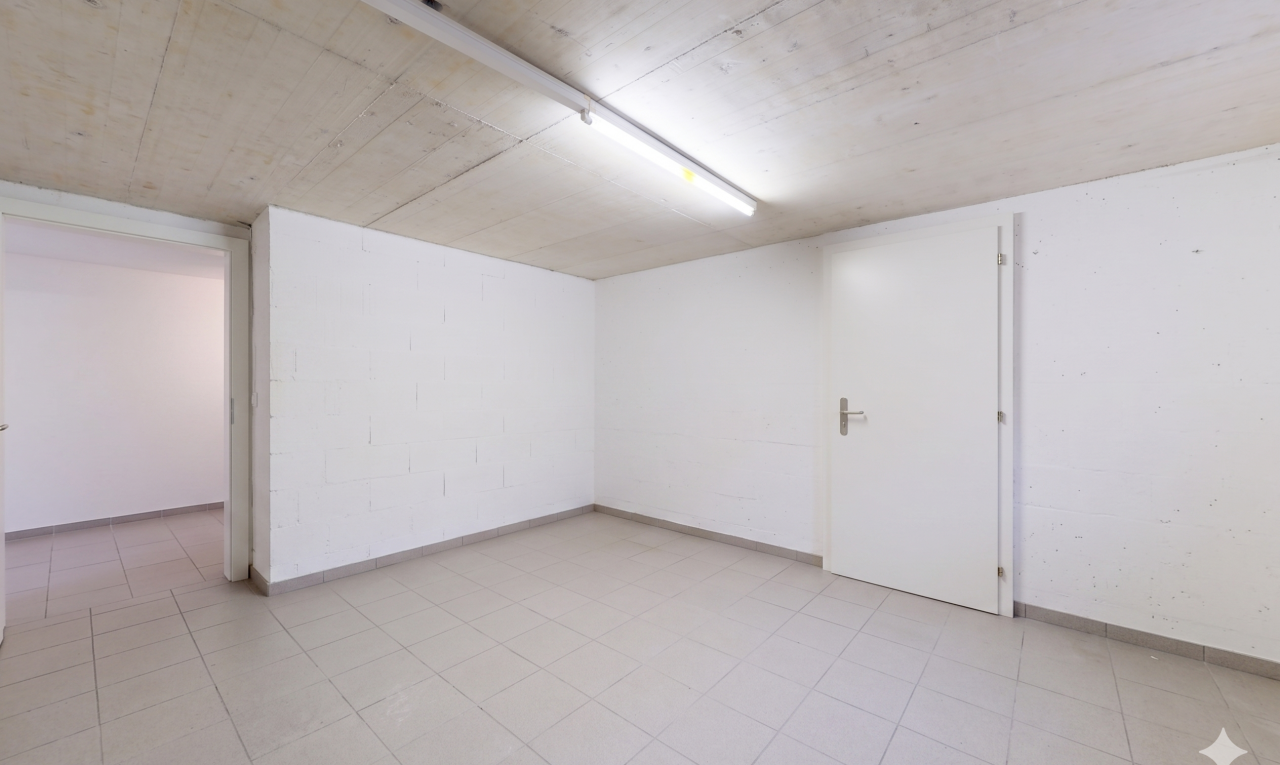 leerer raum mit keller, niedrige decke, low ceiling, inside property, und light floor