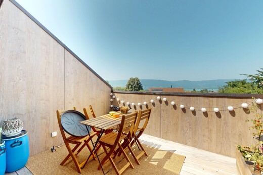 terrasse mit deck, from property, day time, und essbereich im freien