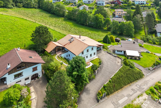 außenansicht mit garage
