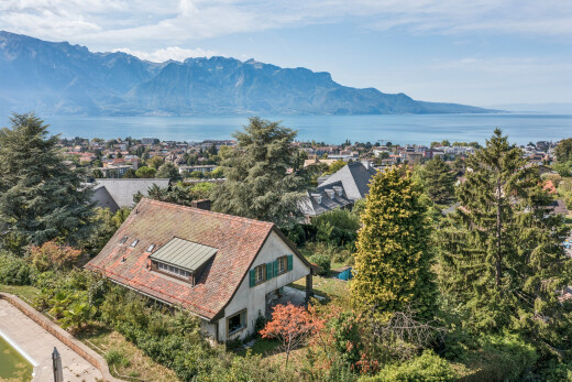 mountain view with a large body of water