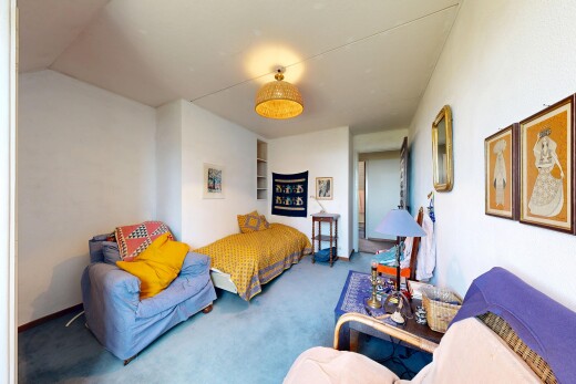 room with carpet and built in features