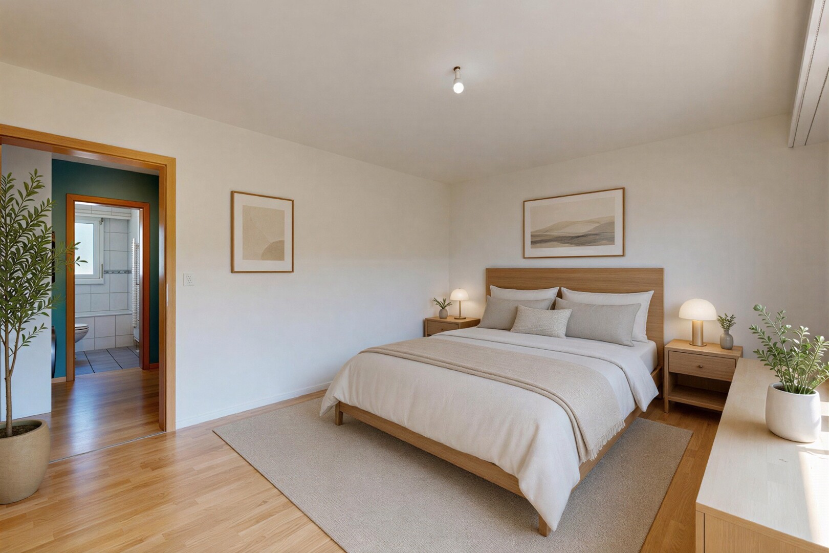 pièce vide avec inside property, sol en finition bois, wood finish floor, cloison sèche, et drywall