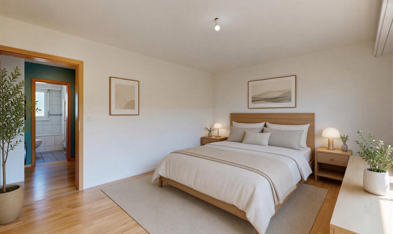 pièce vide avec inside property, sol en finition bois, wood finish floor, cloison sèche, et drywall