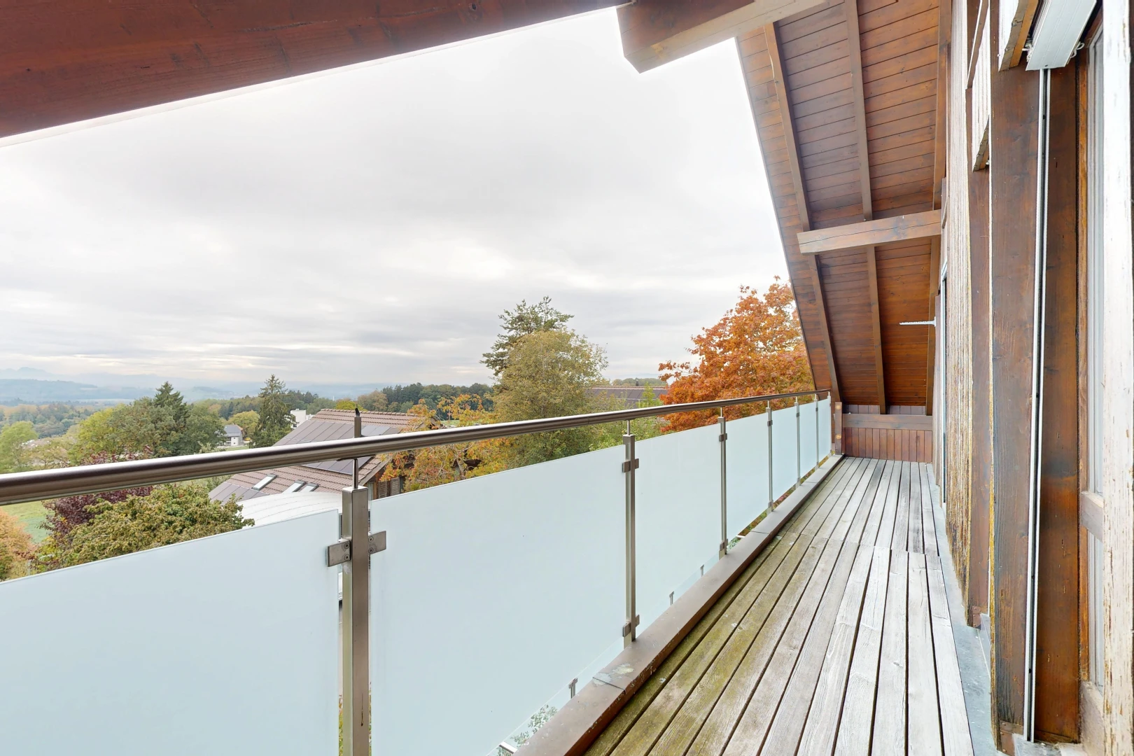 balkon mit overcast, balkon, und from property