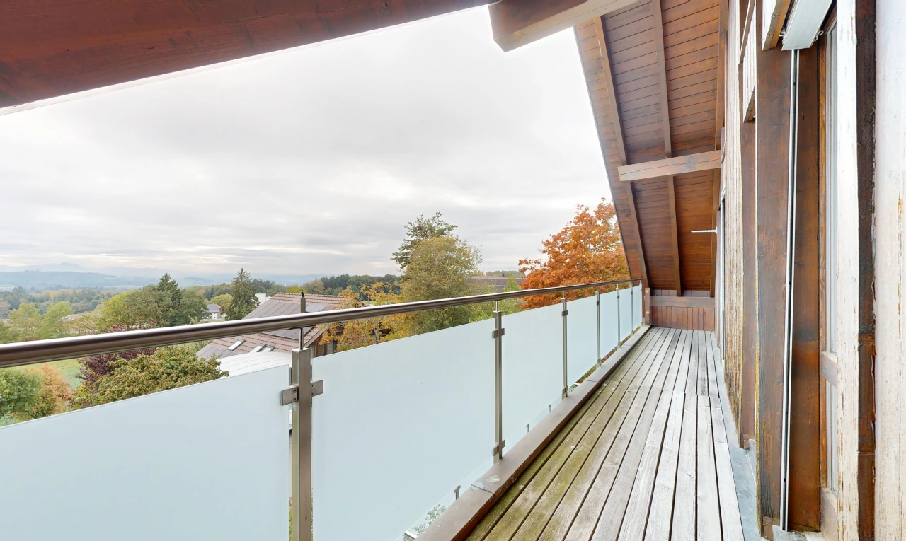 balkon mit overcast, balkon, und from property