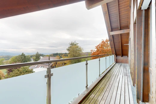 balkon mit overcast, balkon, und from property