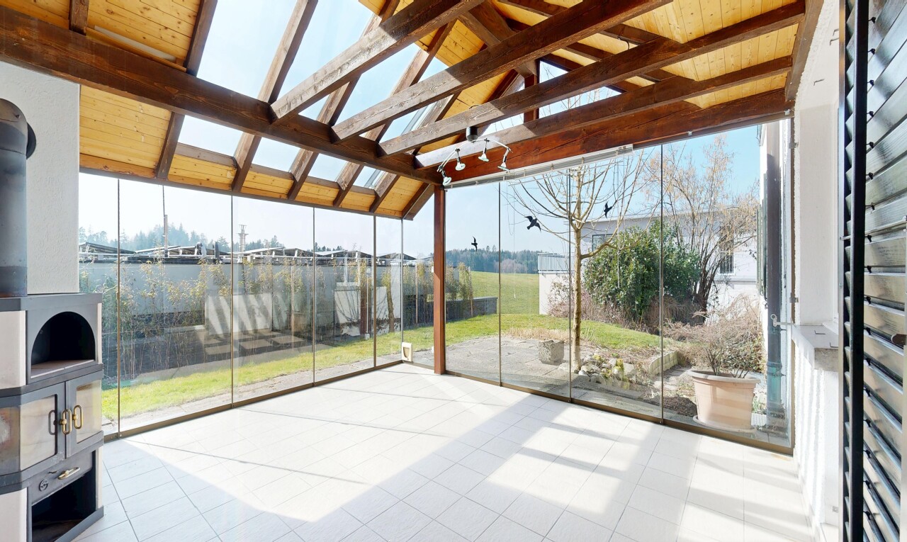 terrasse mit day time, from property, und zaun