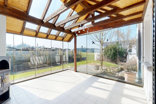 terrasse mit day time, from property, und zaun