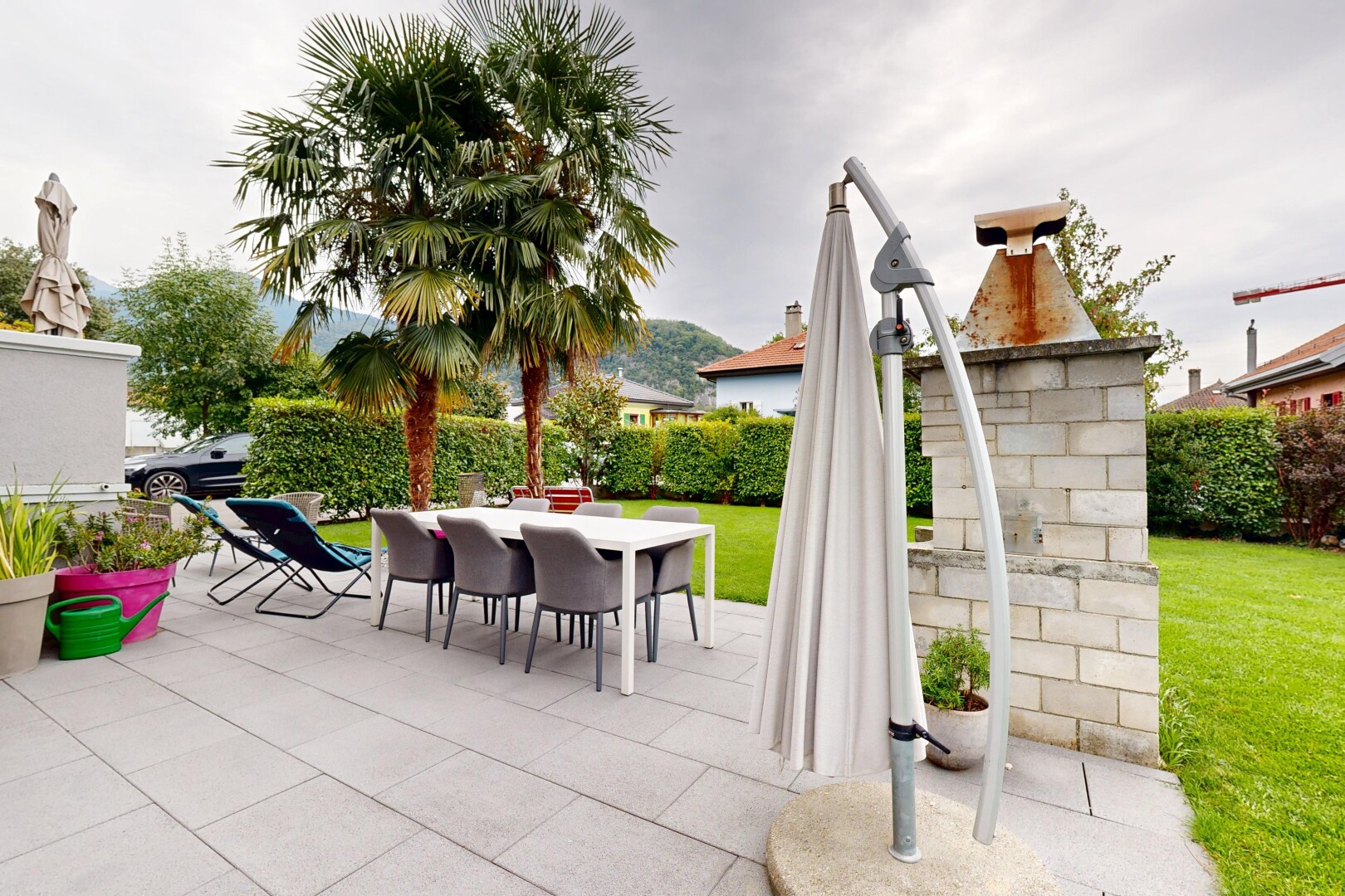 terrasse avec from property, overcast, pelouse, terrasse, et coin repas extérieur
