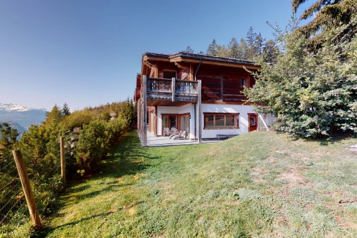 l'arrière de la maison avec pelouse