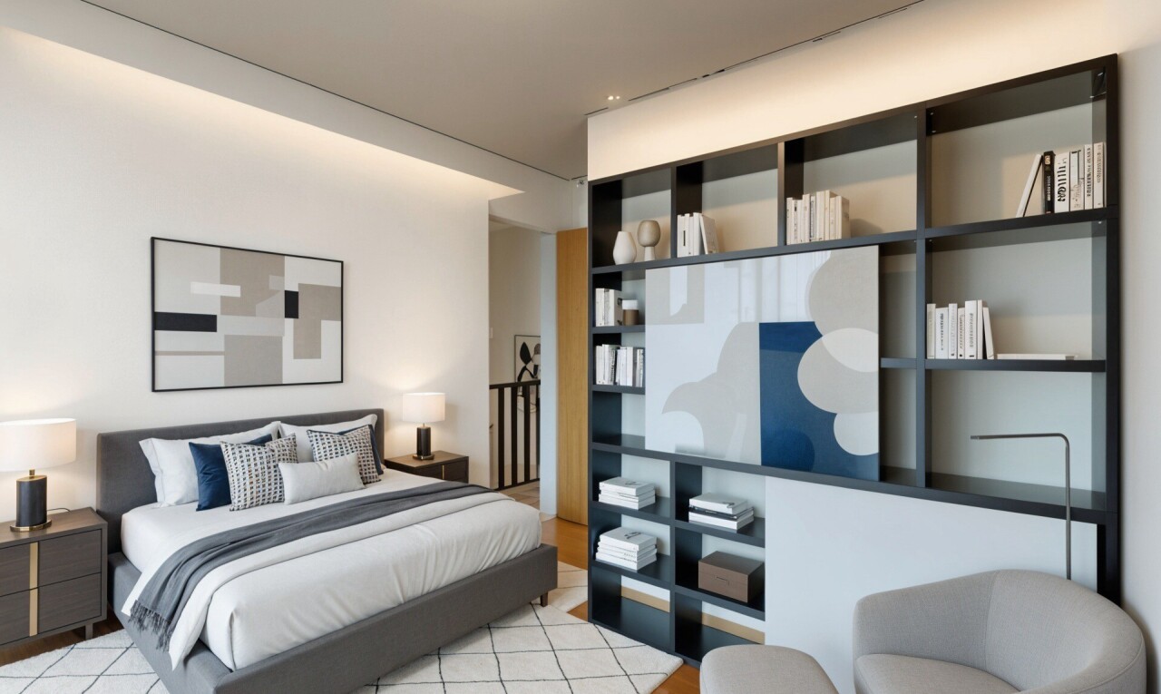 wohnzimmer mit parquet floor, gipskartonwand, drywall, fernseher, und inside property