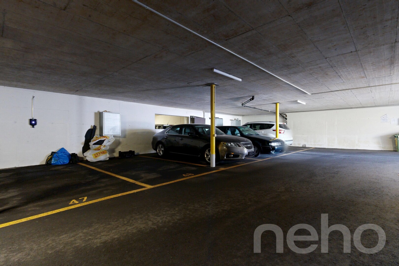 view of parking garage