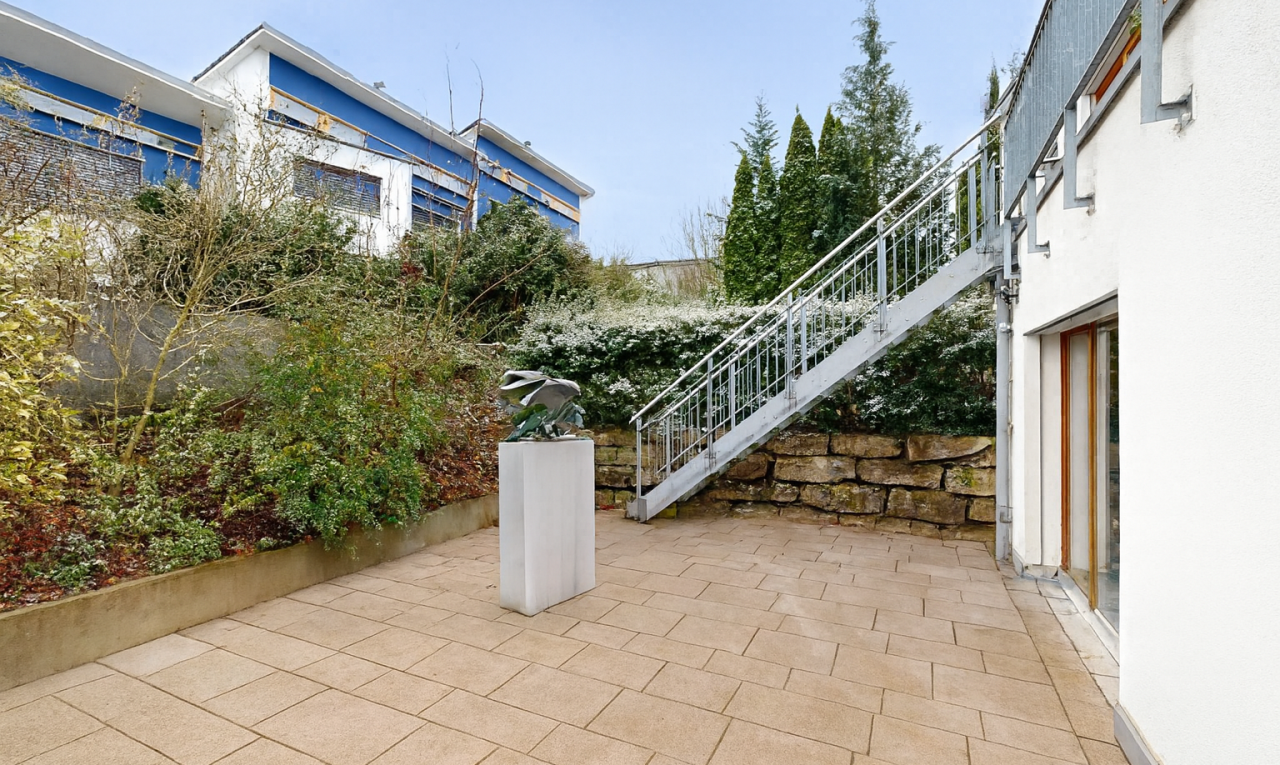 terrace featuring a patio area and stairway