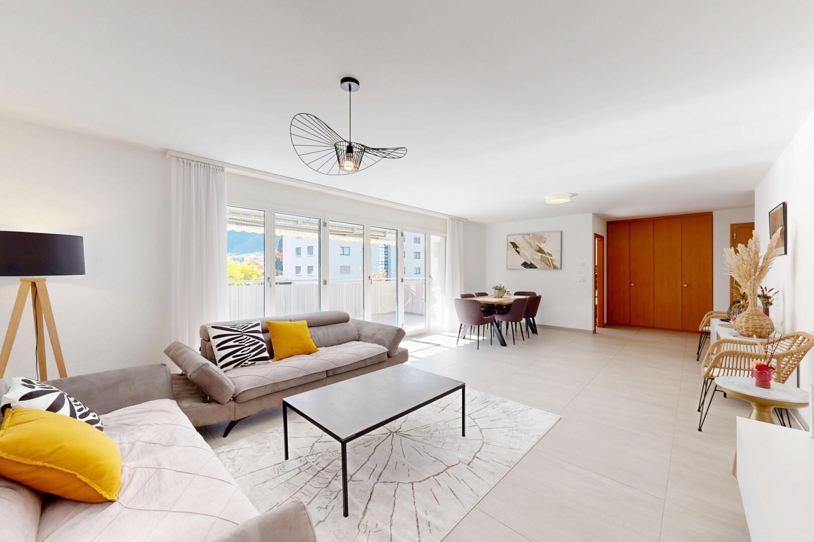 view of living / dining area