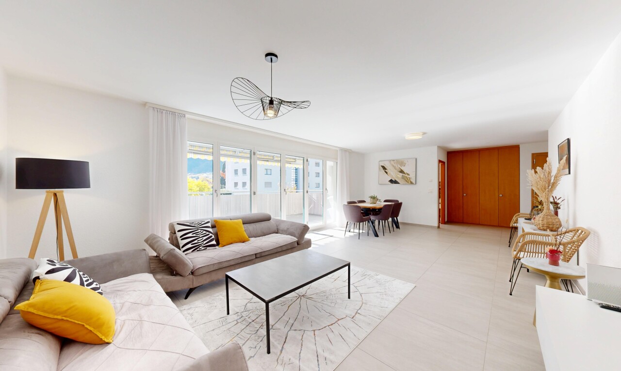 view of living / dining area
