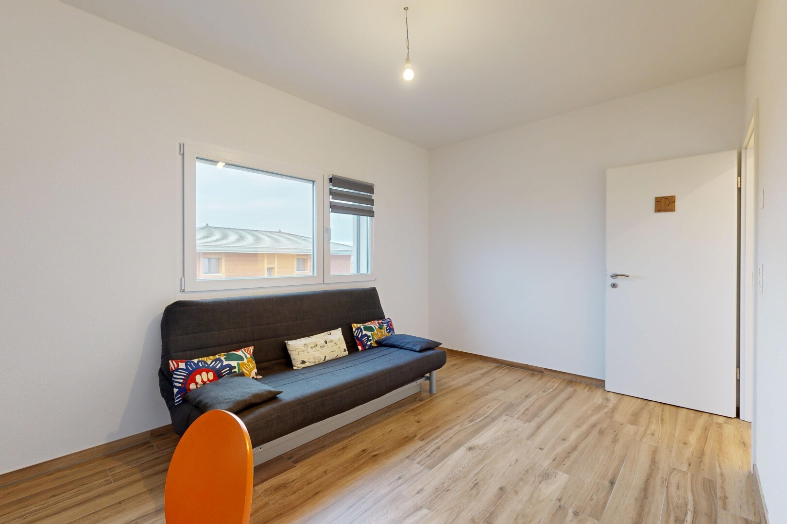 living area with light wood-type flooring