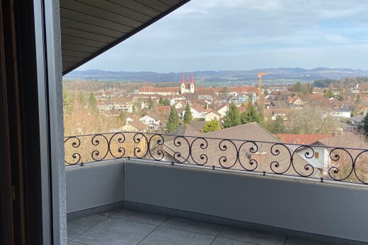 balcon avec balcon, from property, et overcast