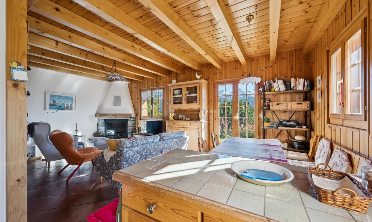 dining space featuring a wood ceiling with exposed beams, french doors, a fireplace, access to exterior, and wood walls