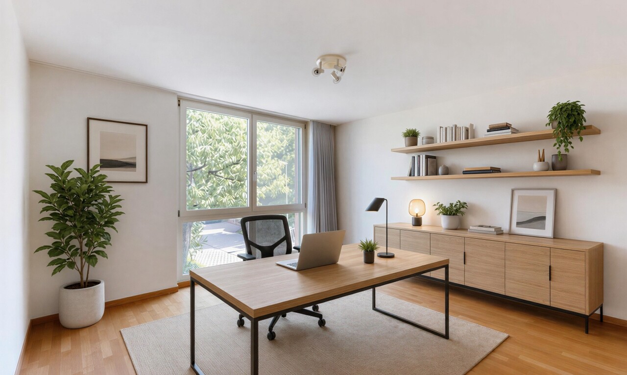 leerer raum mit drywall, gipskartonwand, floor ceiling windows, wood finish floor, und holzfußboden