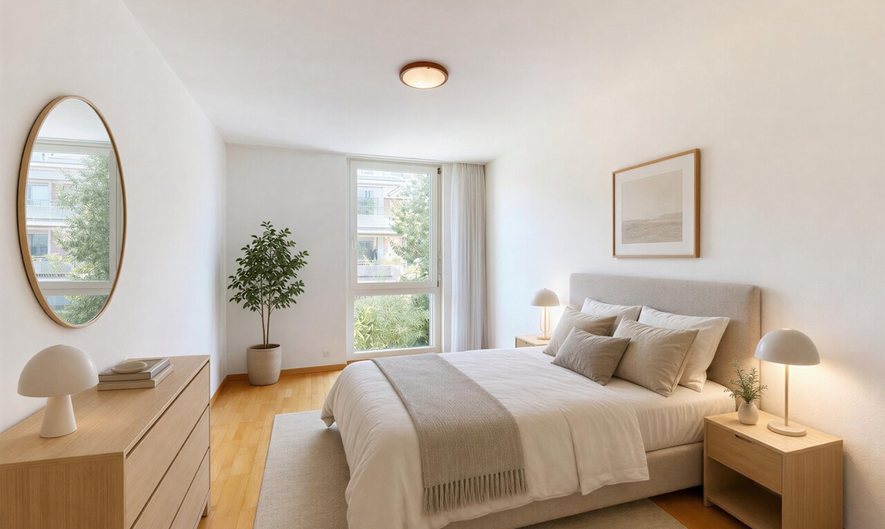leerer raum mit wood finish floor, holzfußboden, drywall, gipskartonwand, und natürliches licht
