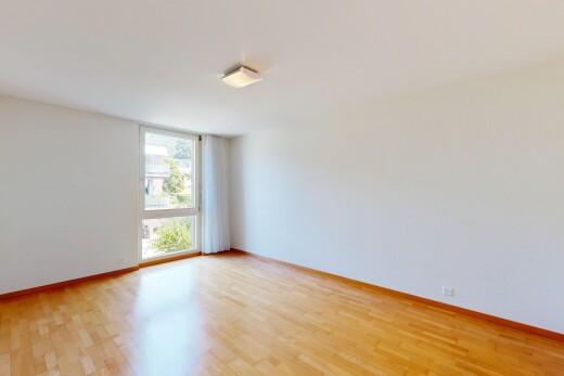 leerer raum mit drywall, gipskartonwand, wood finish floor, holzfußboden, und baseboards wall
