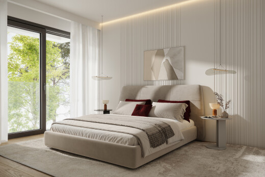 zimmer / schlafzimmer mit inside property, natural light, natürliches licht, carpet, und teppich