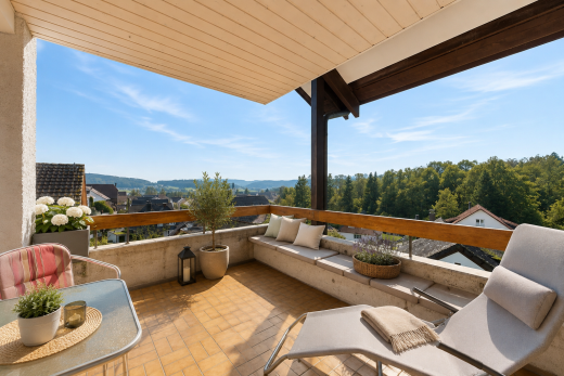 terrasse mit view focus, day time, und from property
