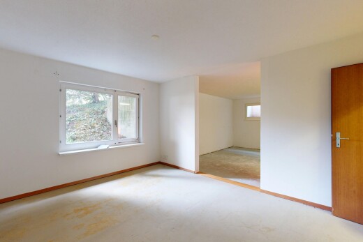 leerer raum mit sockelleisten, teppich, gipskartonwand, und natürliches licht