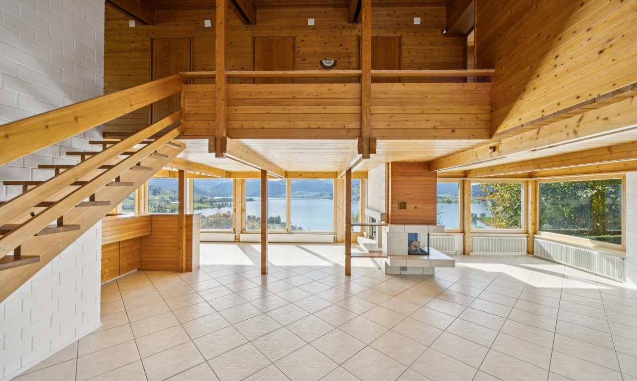 treppe mit treppen, hohe decke, high ceiling, seesicht, und water view