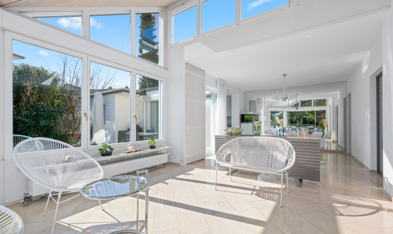 terrasse mit wintergarten, property visible, und terrasse