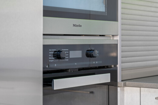 einzelheiten mit appliance, ofen, kitchen, kühlschrank, und interior