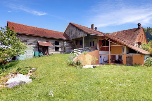 außenansicht mit rasen