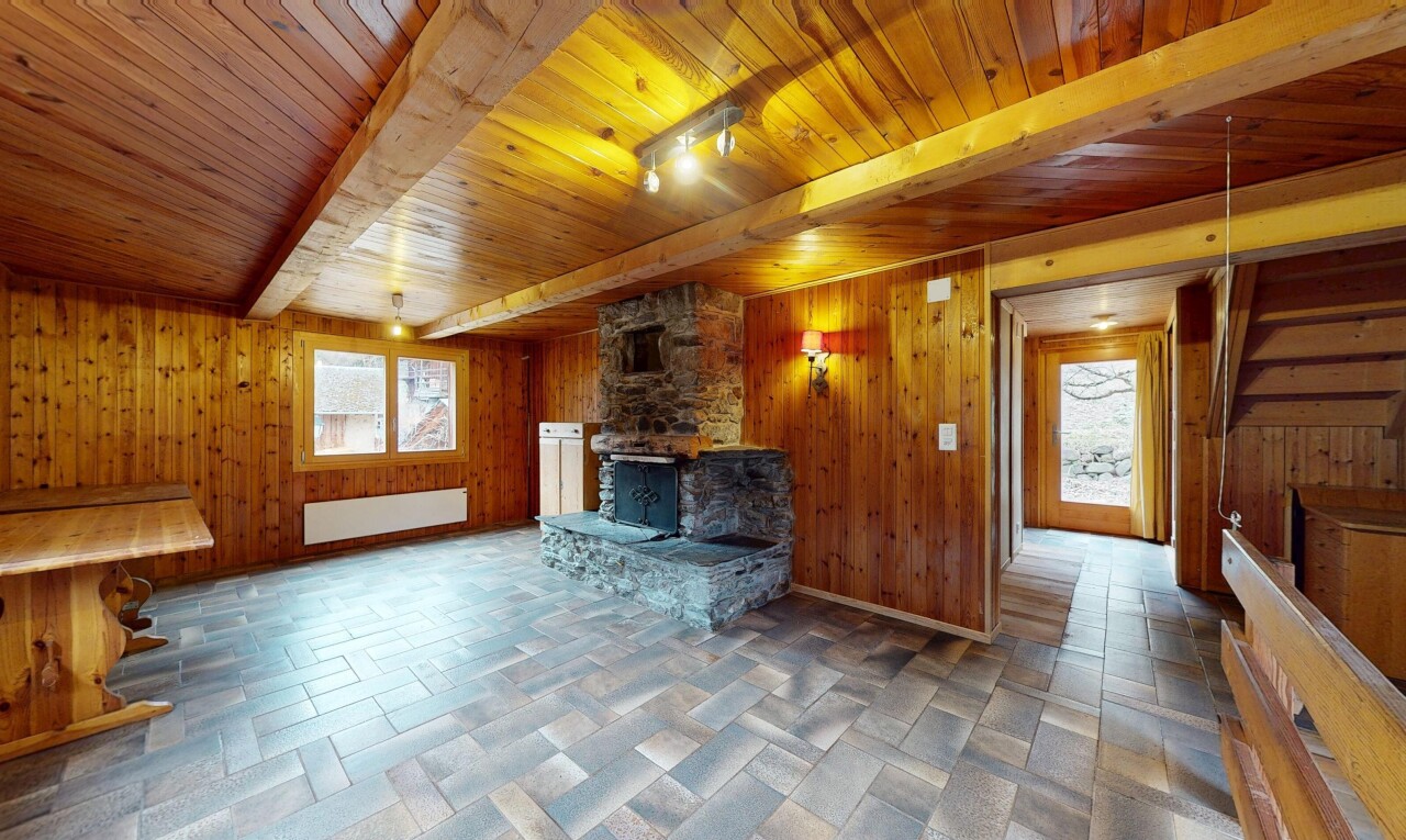 rezeption / lobby mit kamin