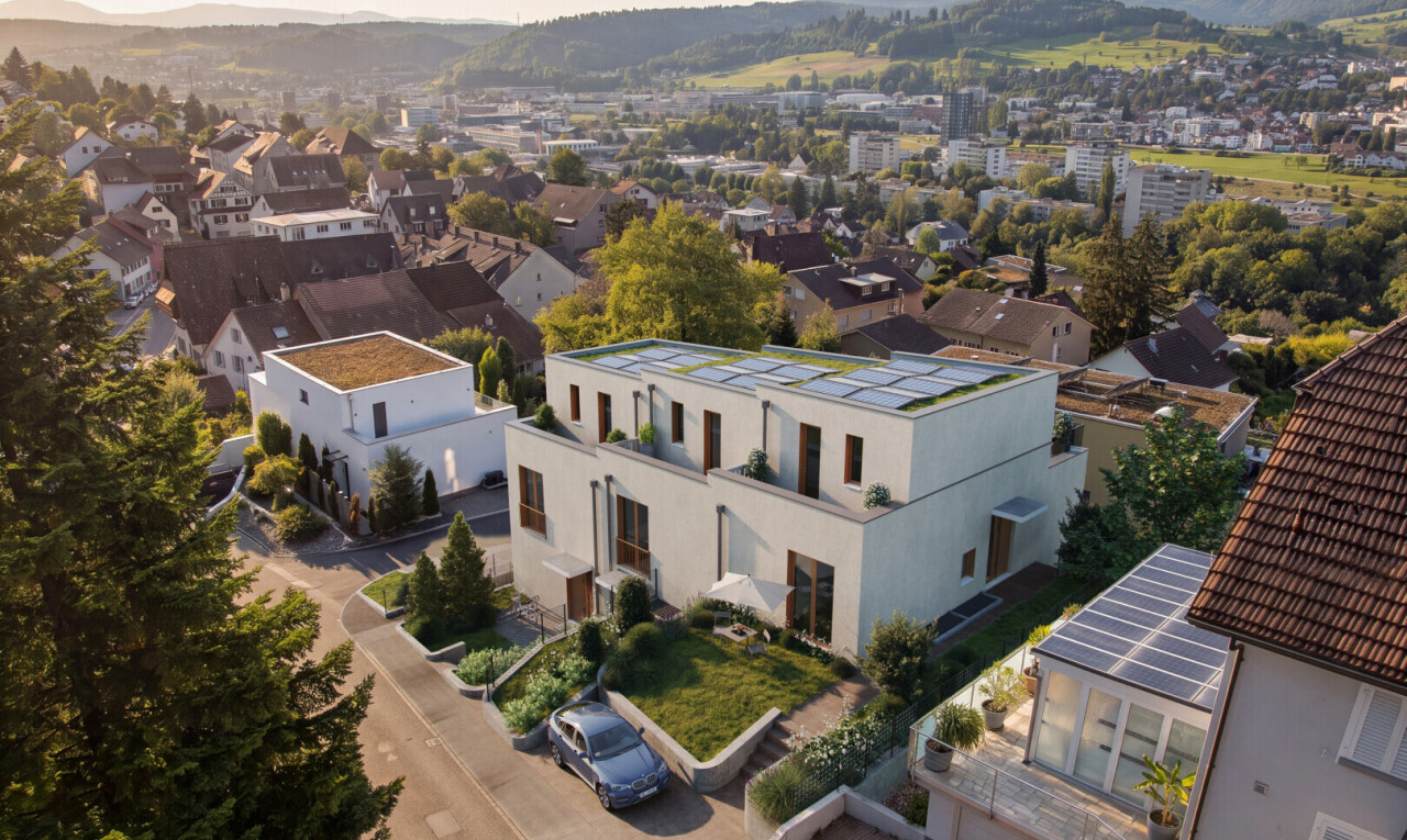 außenansicht mit residential view, wohngebietblick, neighborhood view, blick auf die berge, und auffahrt